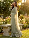Nsr 883 Silk With Heavy Embroidery Work Top With Sharara Dupatta Wholesale Online